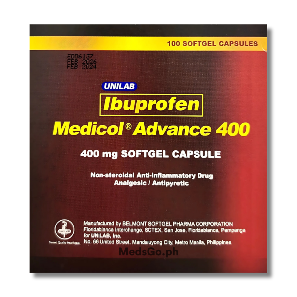 MEDICOL ADVANCE 400 Ibuprofen 400mg Softgel Capsule 1's price in the ...